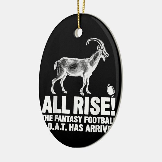 League Champion Fantasy Football Goat Gift Keramisch Ornament (Links)