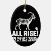 League Champion Fantasy Football Goat Gift Keramisch Ornament (Voorkant)