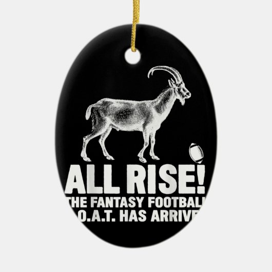 League Champion Fantasy Football Goat Gift Keramisch Ornament (Voorkant)