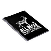 League Champion Fantasy Football Goat Gift Notitieboek (Rechterzijde)