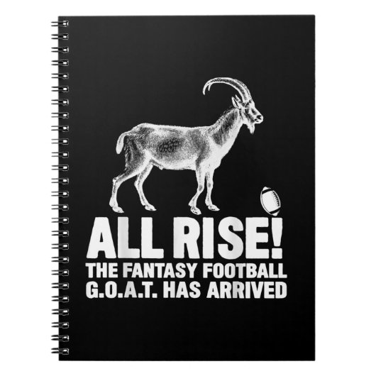 League Champion Fantasy Football Goat Gift Notitieboek (Voorkant)