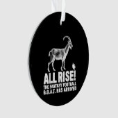 League Champion Fantasy Football Goat Gift Ornament (voorkant)