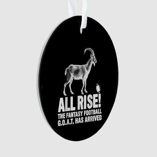 League Champion Fantasy Football Goat Gift Ornament (voorkant)