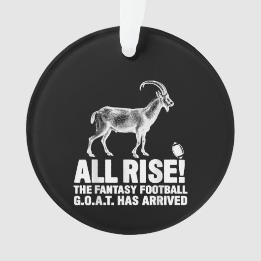 League Champion Fantasy Football Goat Gift Ornament (voorkant)