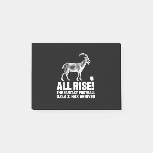 League Champion Fantasy Football Goat Gift Post-it® Notes (Voorkant)