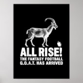 League Champion Fantasy Football Goat Gift Poster (Voorkant)
