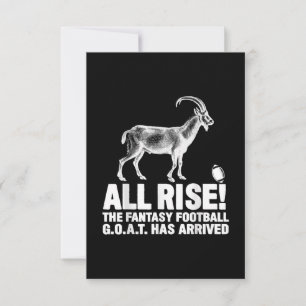 League Champion Fantasy Football Goat Gift RSVP Kaartje