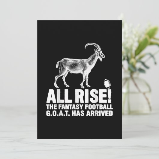 League Champion Fantasy Football Goat Gift Save The Date (Staand voorkant)