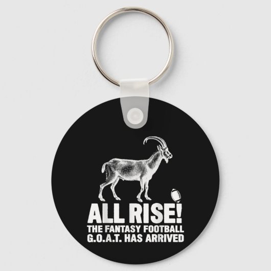 League Champion Fantasy Football Goat Gift Sleutelhanger (Voorkant)