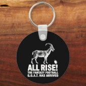 League Champion Fantasy Football Goat Gift Sleutelhanger (Voorkant)