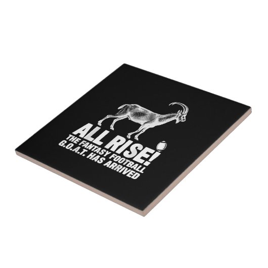 League Champion Fantasy Football Goat Gift Tegeltje (Zijkant)