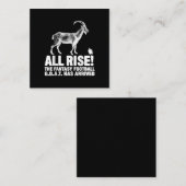 League Champion Fantasy Football Goat Gift Vierkante Visitekaartje (Voorkant / Achterkant)