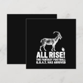 League Kampioen Fantasy Football Geit Cadeau Kaart (Voorkant / Achterkant)