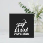 League Kampioen Fantasy Football Geit Cadeau Kaart (Staand voorkant)