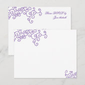 Leah Custom Bat Mitzvah RSVP Kaartje (Voorkant / Achterkant)