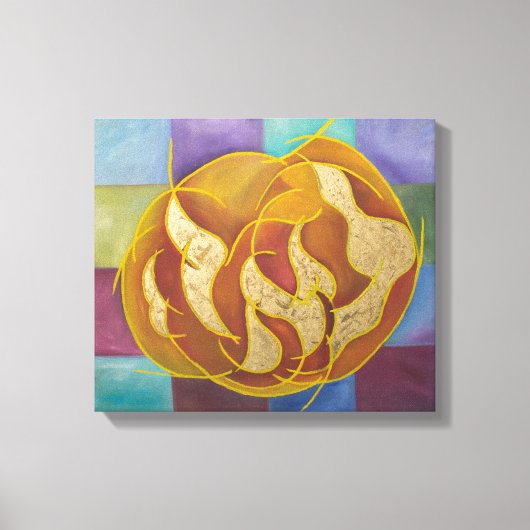 Leah - Hebrew Letters Kabbalah Canvas Afdruk (Voorkant)