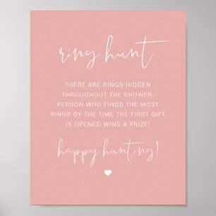 LEAH Kleurrijke Pastel Ring Hunt Bruiloft Feestspe Poster