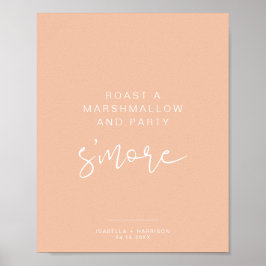 LEAH Levendig Pastel Oranje Lente S'mores Bar Bord Poster