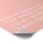 LEAH Levendige Pastel Roze Hoe Oud Waren Ze Bord Poster (Hoek)