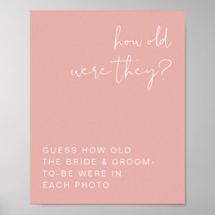 LEAH Levendige Pastel Roze Hoe Oud Waren Ze Bord Poster