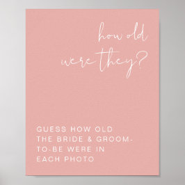 LEAH Lichtroze Pastelroze Leeftijd Bordje Poster