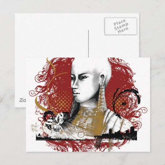 Leah Maasai Woman Briefkaart (Voorkant / Achterkant)