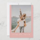 LEAH Modern Pastel Koraal Roze Vrijgezellenfeest Kaart (Achterkant)