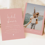 LEAH Modern Pastel Koraal Roze Vrijgezellenfeest Kaart