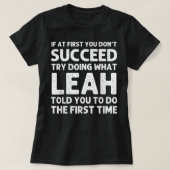 LEAH Name Personalized Birthday Funny Kerstmis Jo T-shirt (Design voorkant)