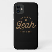 Leah Name Personalized Birthday Name Leah Case-Mate iPhone Case (Achterkant)