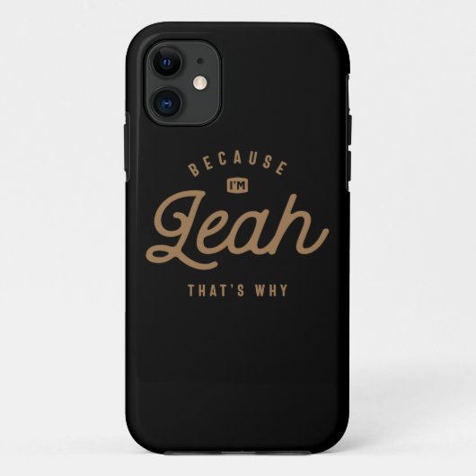 Leah Name Personalized Birthday Name Leah Case-Mate iPhone Case (Achterkant)