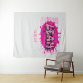 Leah Neem je Graffiti Naam Achtergrond Foto-Gelege Wandkleed (In Situ (horizontaal))