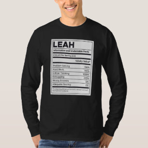 Leah Nutrition Informatie Probleem oplossen Hard W T-shirt