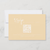 LEAH Pastel Boter Geel QR Code RSVP Kaart (Voorkant)