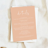 LEAH Pastel Coral Spring Wedding Details Kaart
