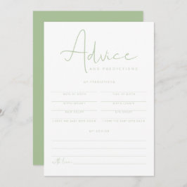 LEAH Pastel Green Baby Advice and Predictions Kaar Kaart