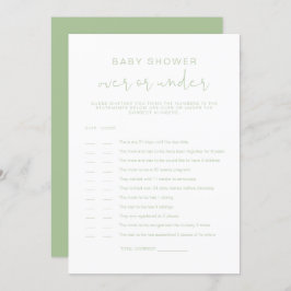 LEAH Pastel Green over onder Baby shower Kaart