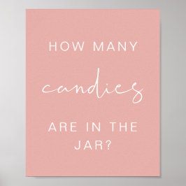 LEAH Pastel hoeveel Snoepjes Baby shower gamen Poster