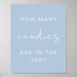 LEAH Pastel Hoeveel Snoepjes Baby shower Poster