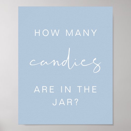 LEAH Pastel Hoeveel Snoepjes Baby shower Poster (Voorkant)