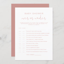 LEAH Pastel roze onder Baby shower Kaart