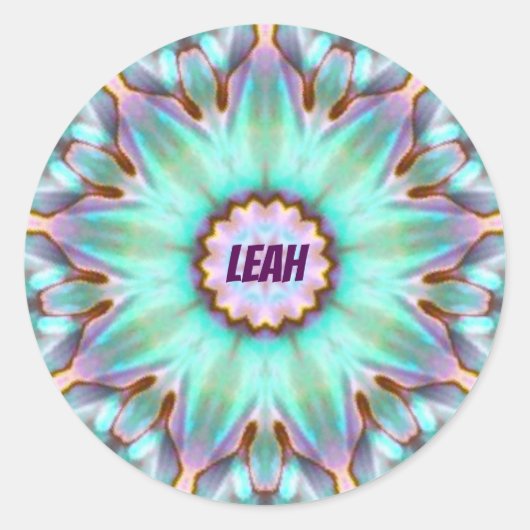 LEAH ~ Personalized Paua Shell Sticker ~ (Voorkant)