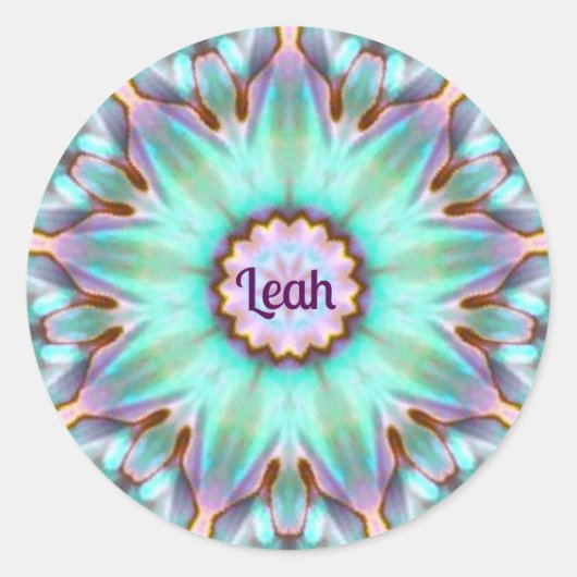 LEAH ~ Personalized Paua Shell Sticker ~ (Voorkant)