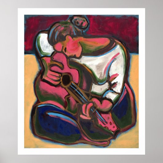 Leah Plays Guitar Poster (Voorkant)