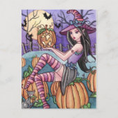 Leah - Pumpkin Witch Briefkaart (Voorkant)