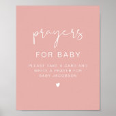 LEAH Vibrant Pastel Baby shower Prayers voor Baby Poster (Voorkant)