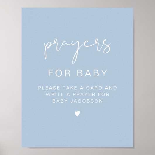 LEAH Vibrant Pastel Baby shower Prayers voor Baby Poster (Voorkant)