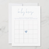 LEAH Vibrant Pastel Blue Baby shower Bingo Game Kaart (Voorkant)