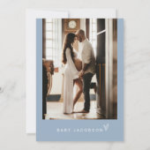 LEAH Vibrant Pastel Blue Boy Oh Baby Kaart (Achterkant)