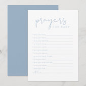 LEAH Vibrant Pastel Blue Prayers voor Baby Kaart (Voorkant / Achterkant)